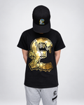 JJ x BlueCheese Gold £ T-Shirt – Black